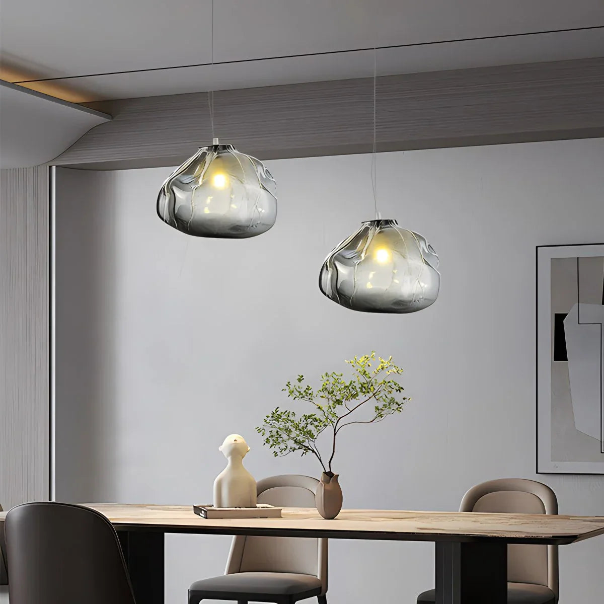 flairel Light Luxury Cloud Shape Glass Pendant Light