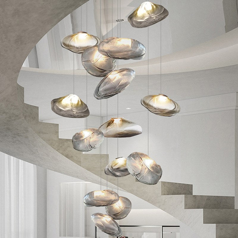 flairel Light Luxury Cloud Shape Glass Pendant Light