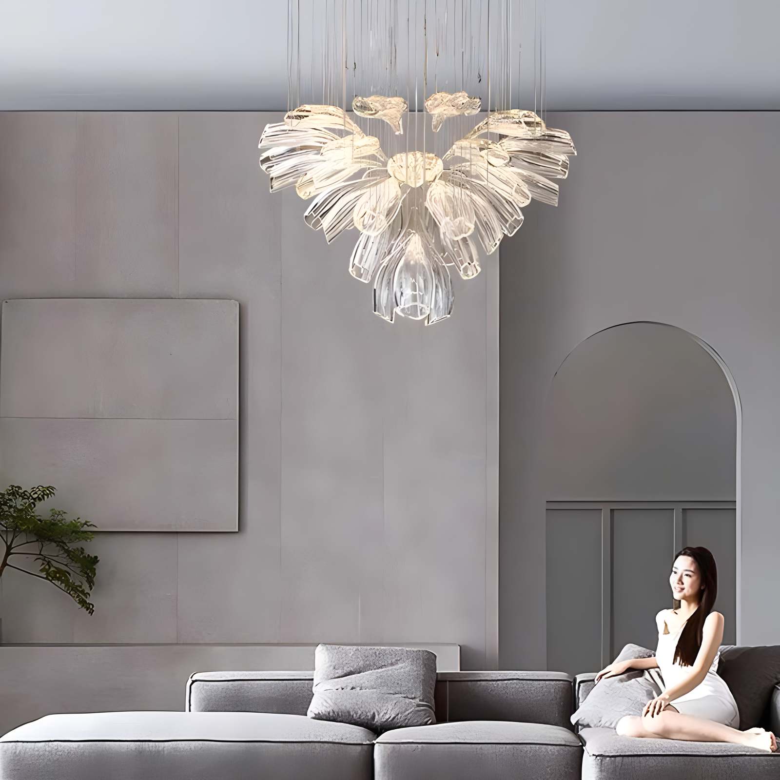 flairel Italian Luxury Creative Bud Ceiling Chandelier