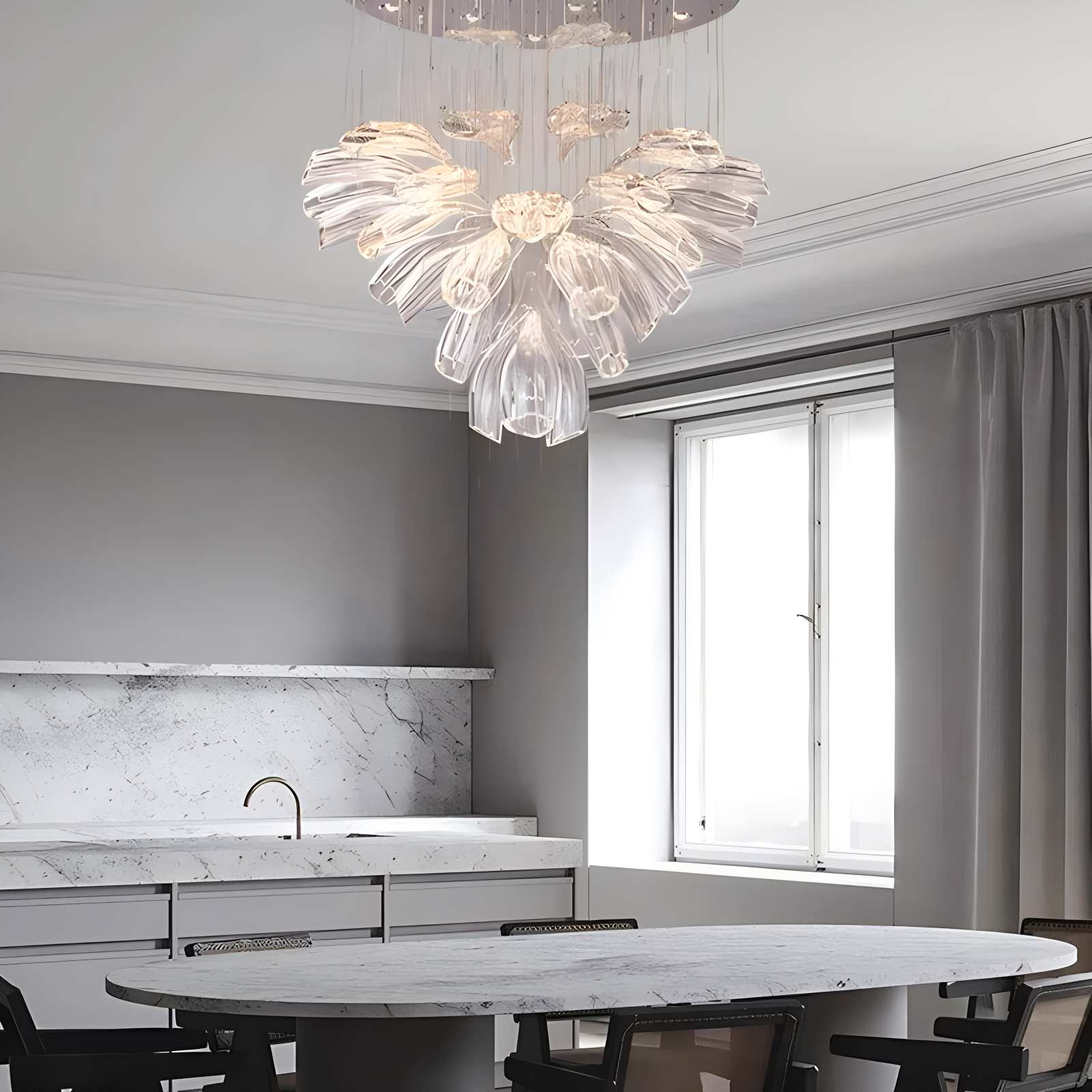 flairel Italian Luxury Creative Bud Ceiling Chandelier