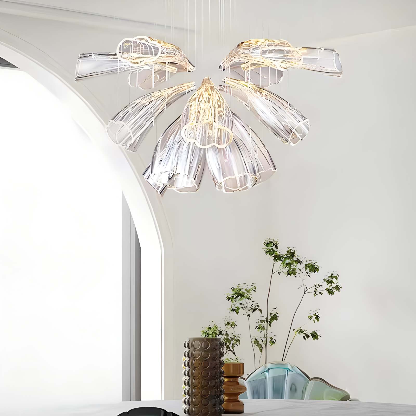 flairel Italian Luxury Creative Bud Ceiling Chandelier