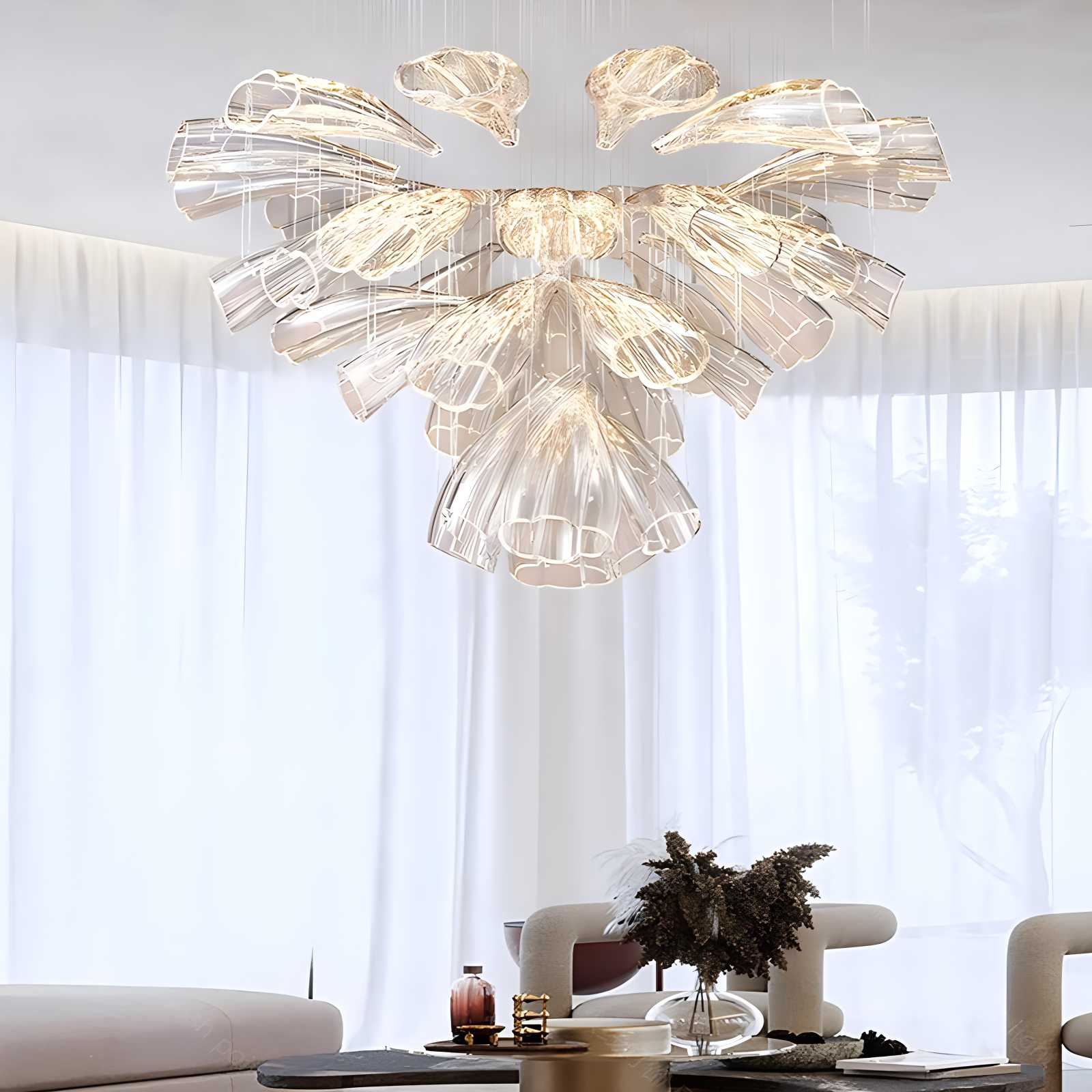 flairel Italian Luxury Creative Bud Ceiling Chandelier