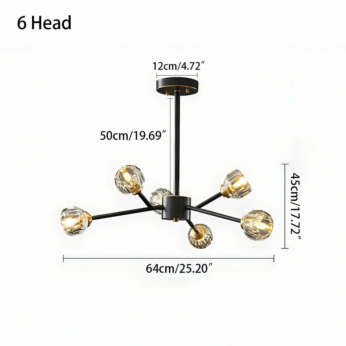 flairel Crystal Ball Round Cluster Chandelier