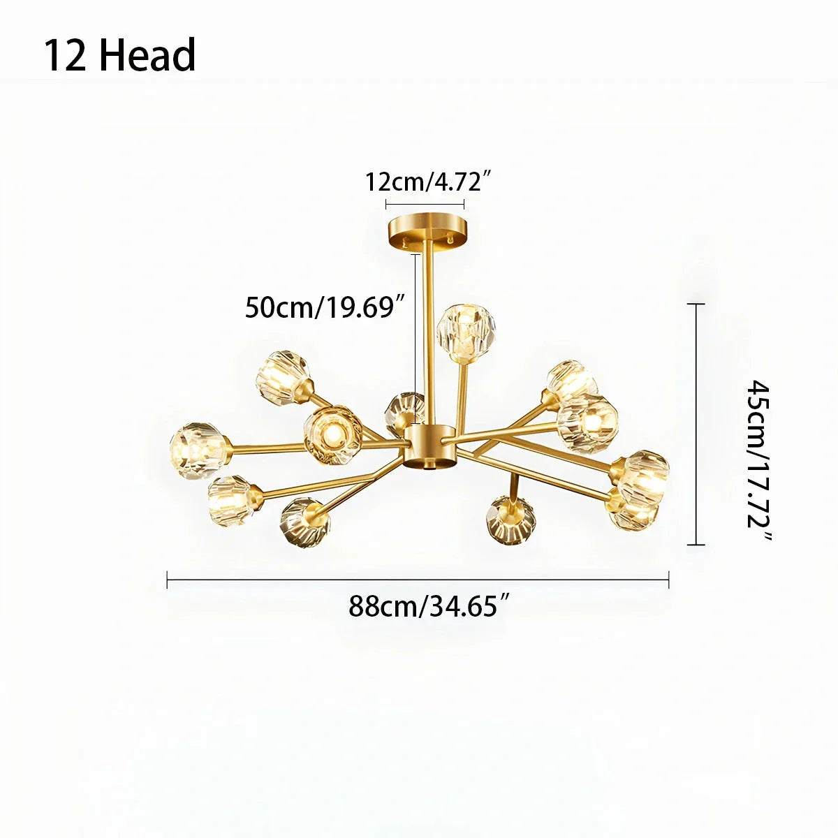 flairel Crystal Ball Round Cluster Chandelier