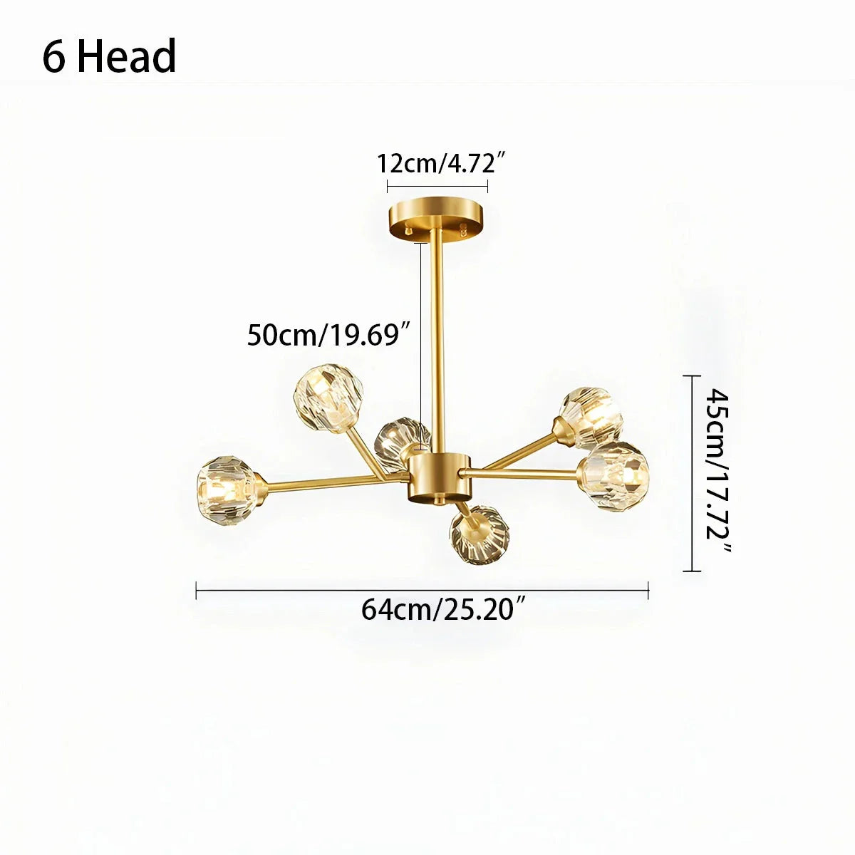 flairel Crystal Ball Round Cluster Chandelier