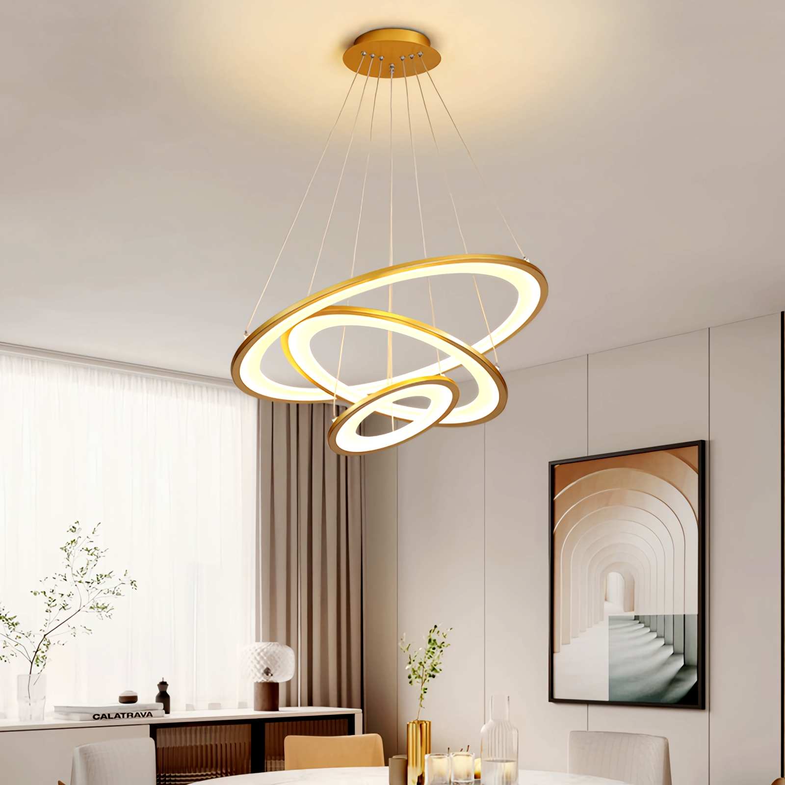 flairel Creative Minimalist Ring Chandelier