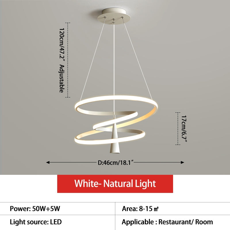 flairel Acrylic Ring Spotlight Chandelier