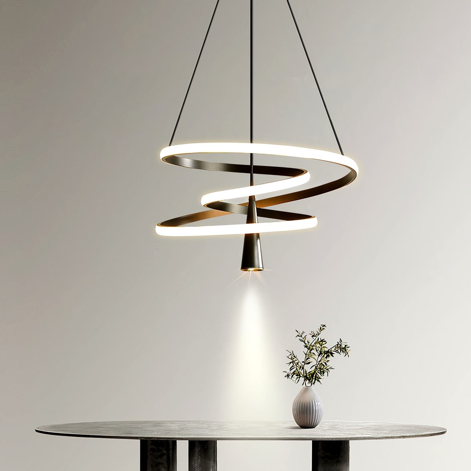 flairel Acrylic Ring Spotlight Chandelier