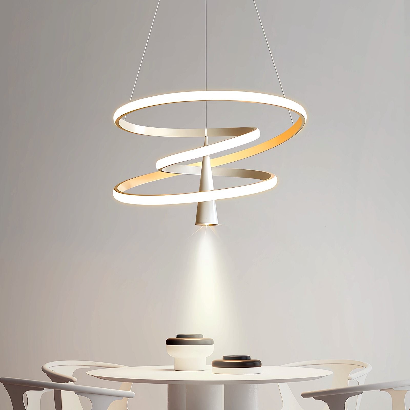 flairel Acrylic Ring Spotlight Chandelier