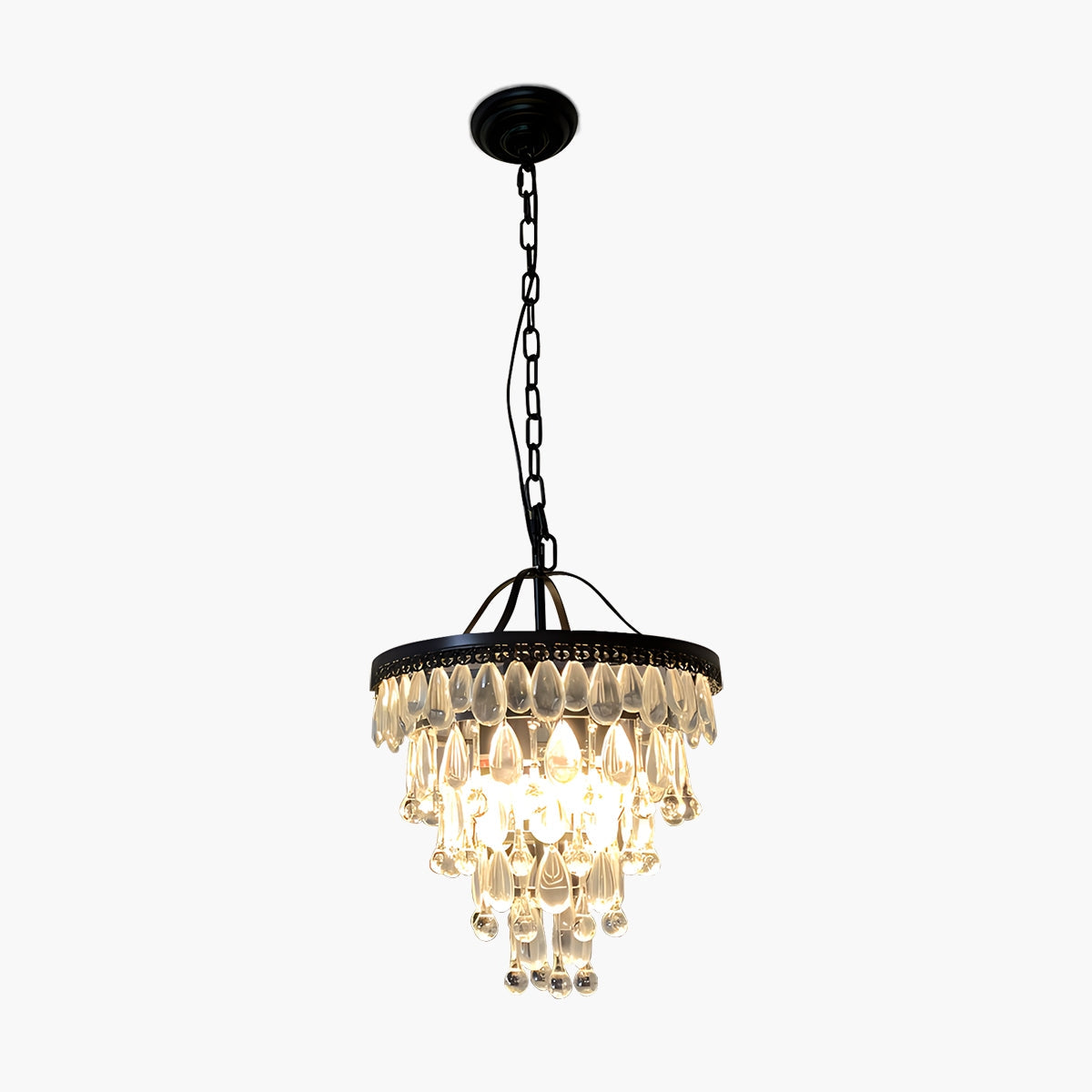 flairel Droplet Crystal Chandelier for Dining Room