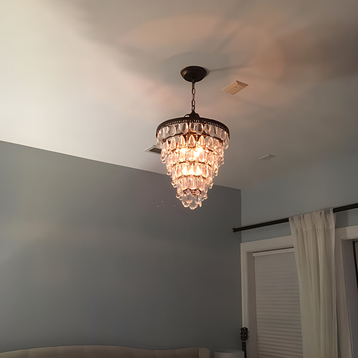 flairel Droplet Crystal Chandelier for Dining Room