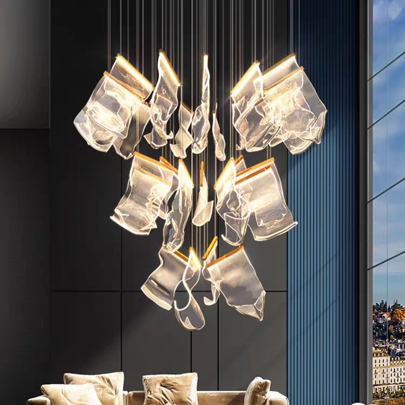 flairel Light Luxury Art Large Chandelier