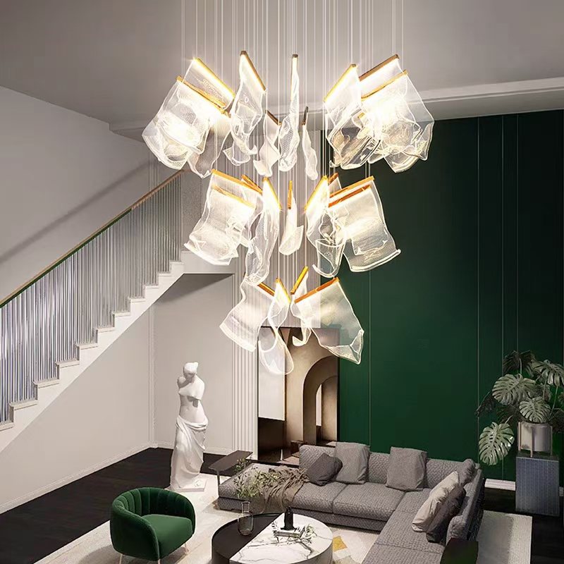 flairel Light Luxury Art Large Chandelier