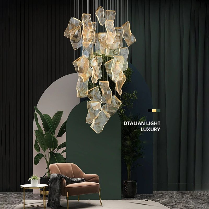 flairel Light Luxury Art Large Chandelier