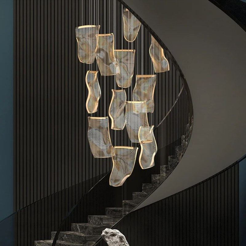flairel Light Luxury Art Large Chandelier