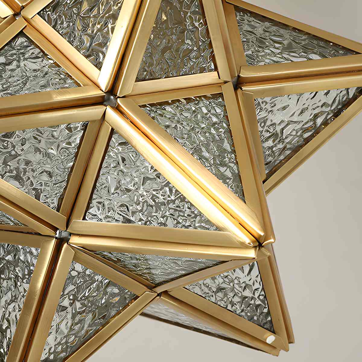 flairel European Style Copper Glass Ceiling Lamp-A