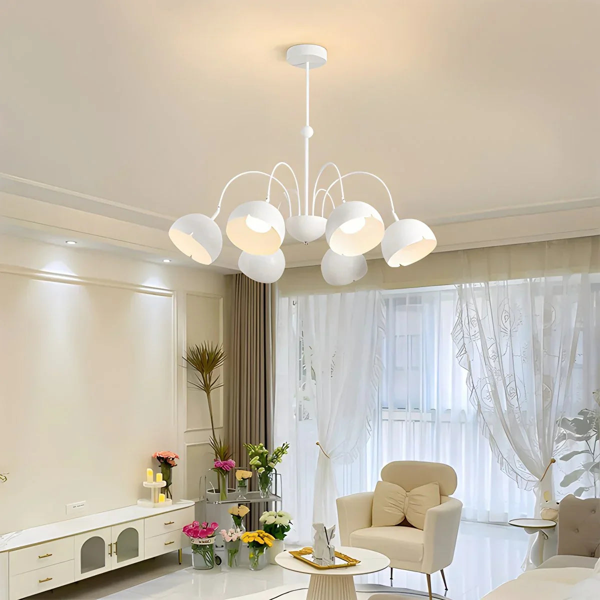 flairel French Flower Shaped Chandelier