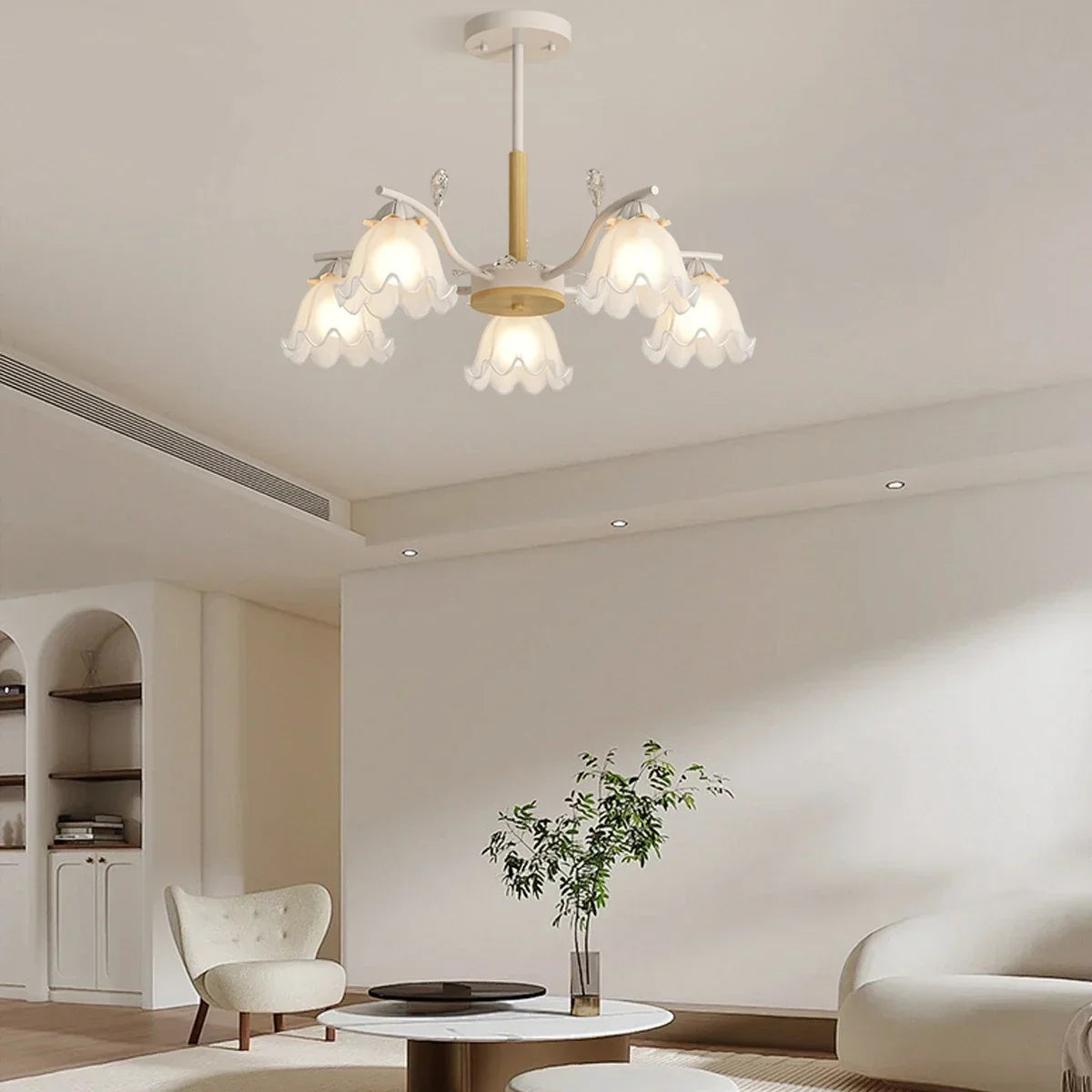 flairel Creative Lily of the Valley Flower Chandelier