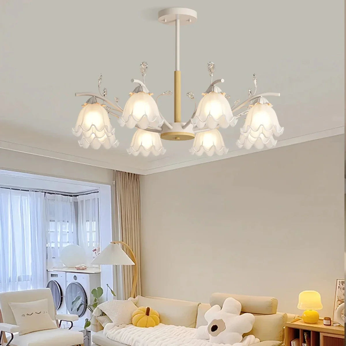 flairel Creative Lily of the Valley Flower Chandelier