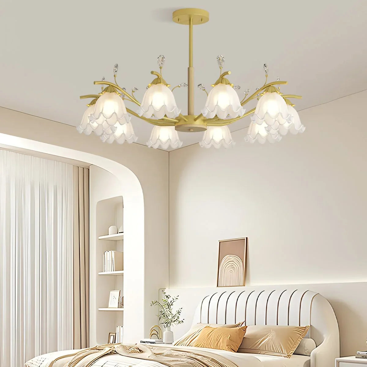 flairel Creative Lily of the Valley Flower Chandelier