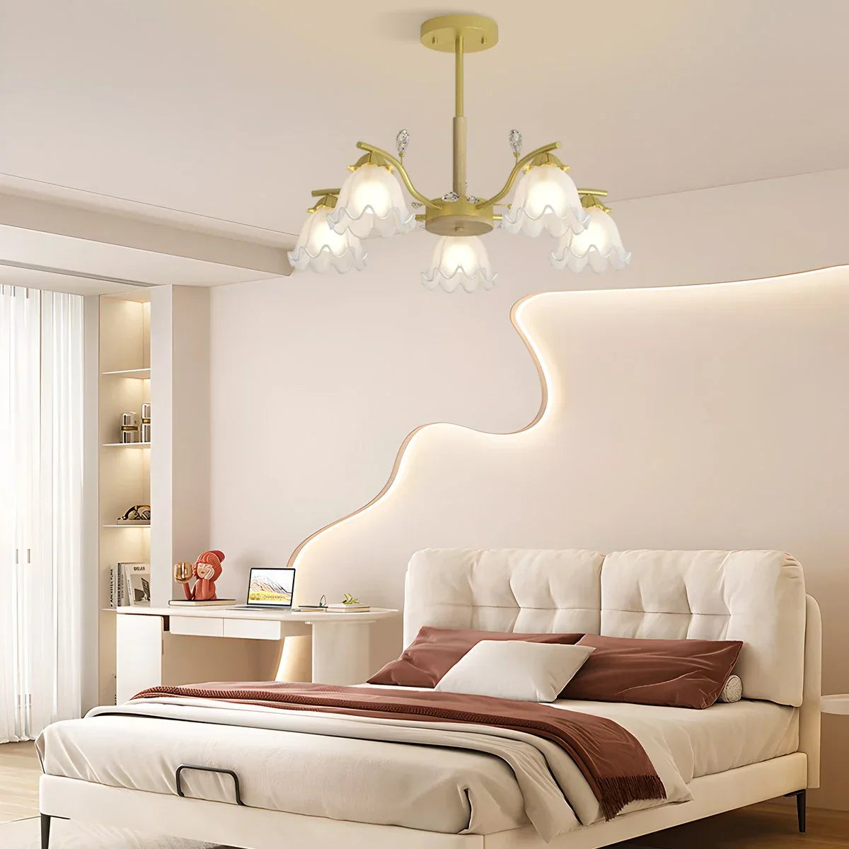 flairel Creative Lily of the Valley Flower Chandelier