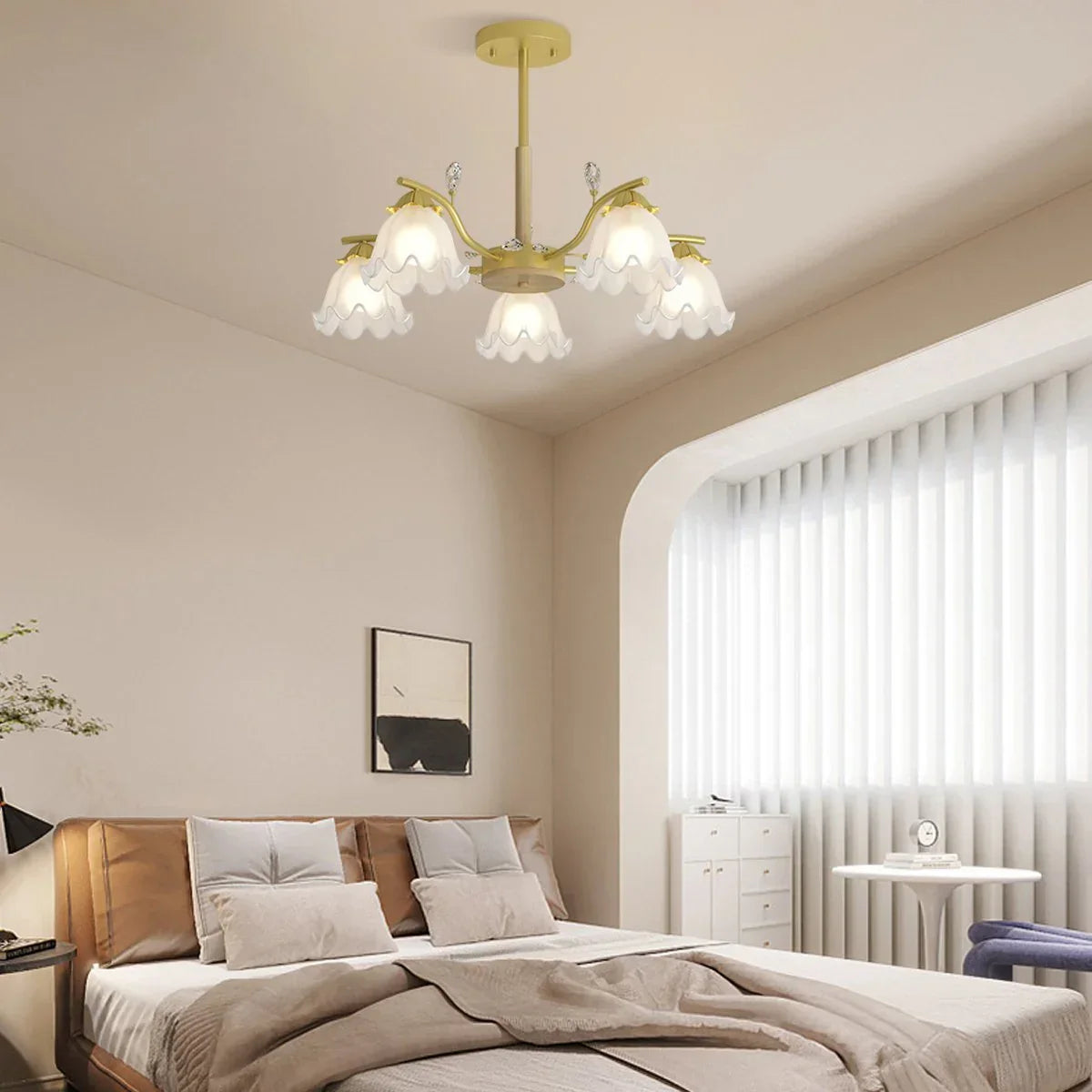 flairel Creative Lily of the Valley Flower Chandelier