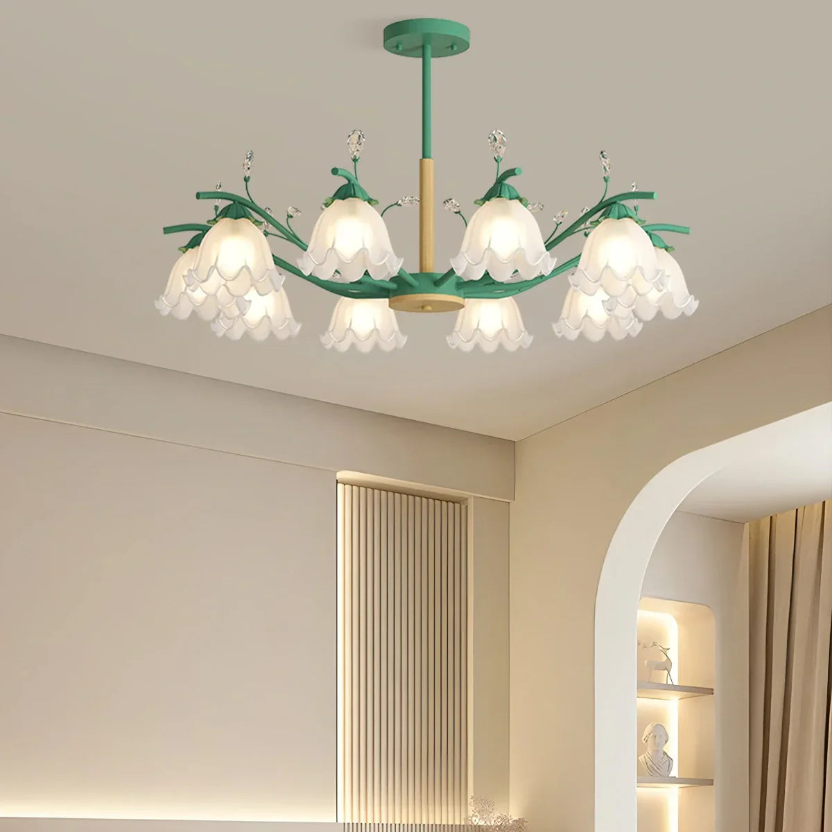flairel Creative Lily of the Valley Flower Chandelier
