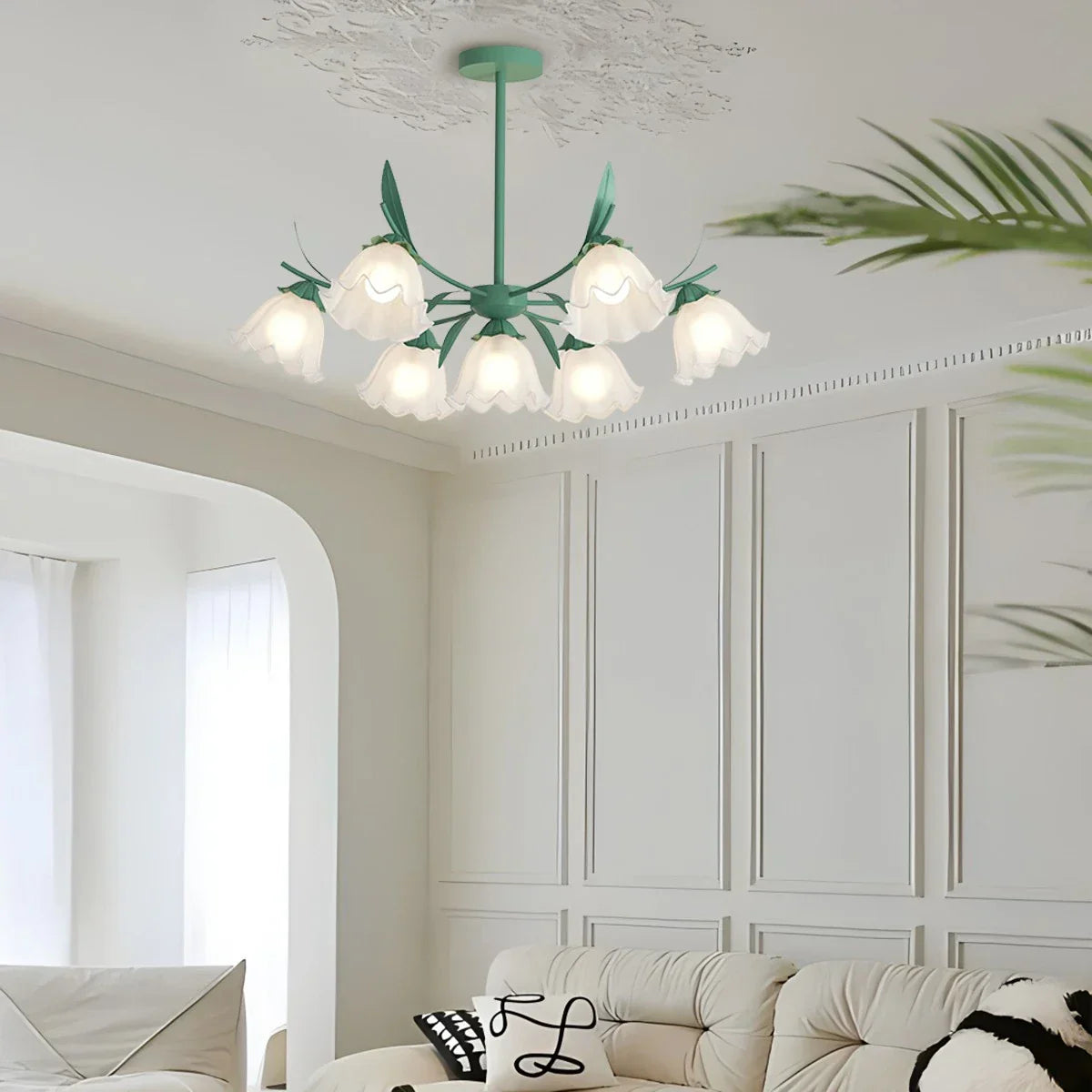 flairel French Vintage Lily of the Valley Flower Chandelier