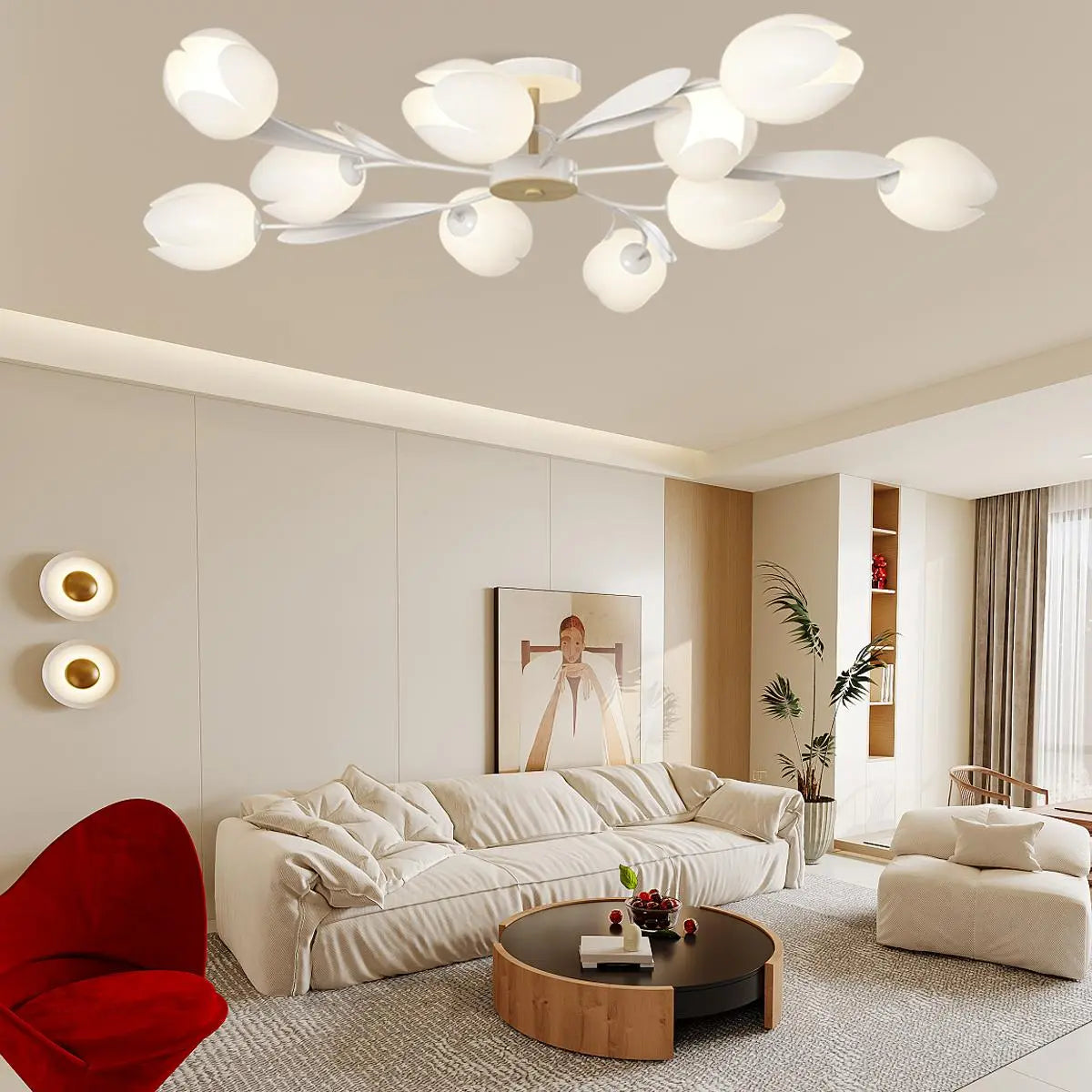 flairel Magnolia Bud Living Room Chandelier