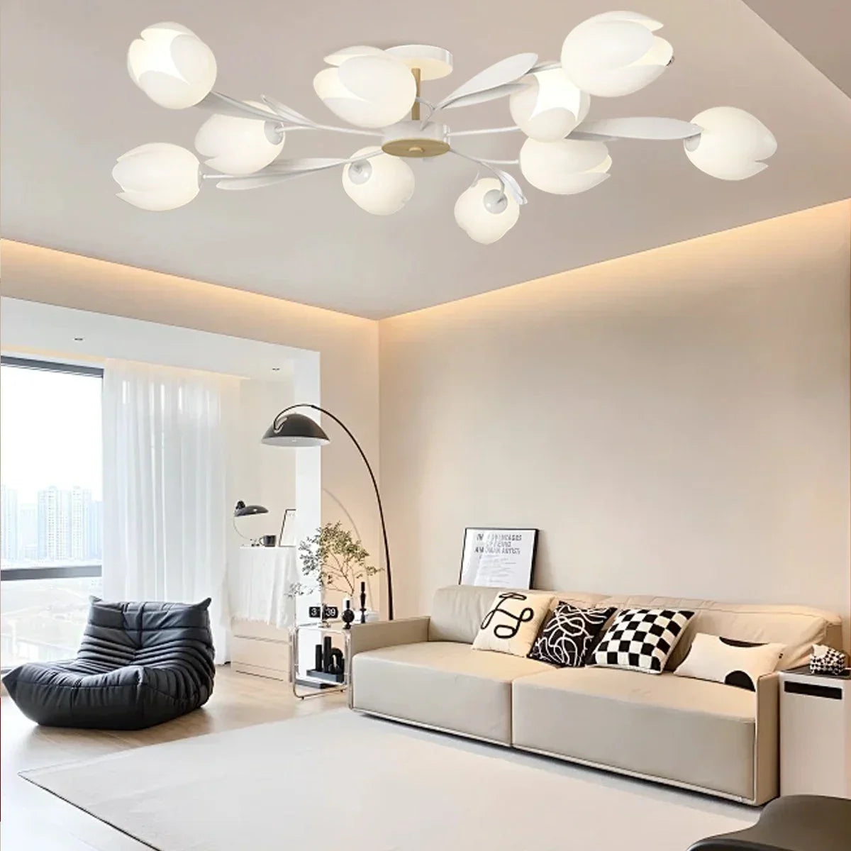 flairel Magnolia Bud Living Room Chandelier