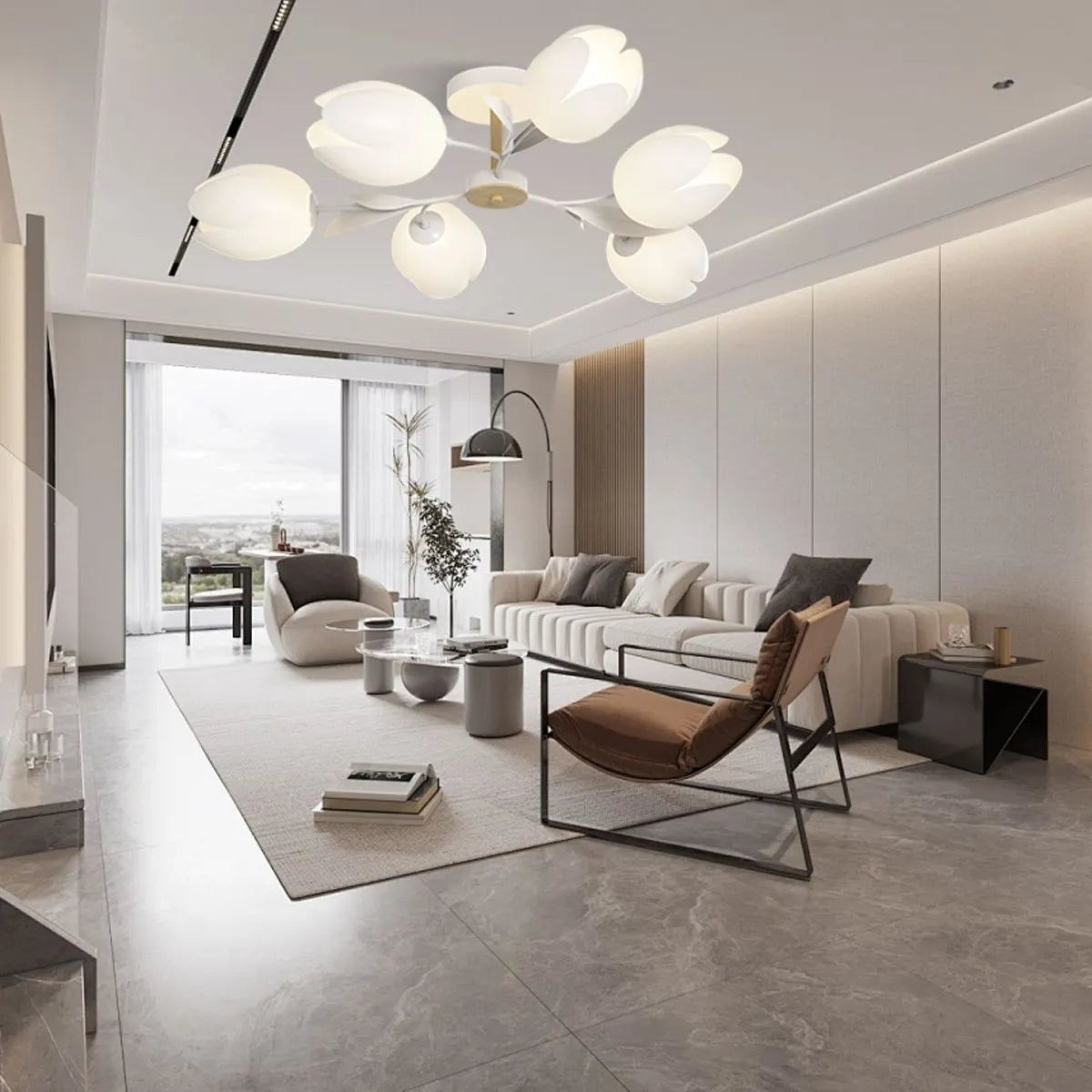 flairel Magnolia Bud Living Room Chandelier