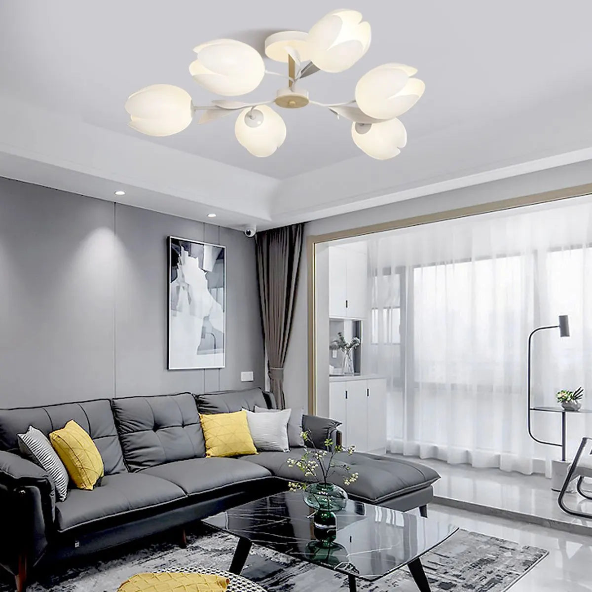 flairel Magnolia Bud Living Room Chandelier