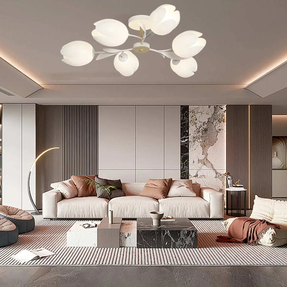 flairel Magnolia Bud Living Room Chandelier