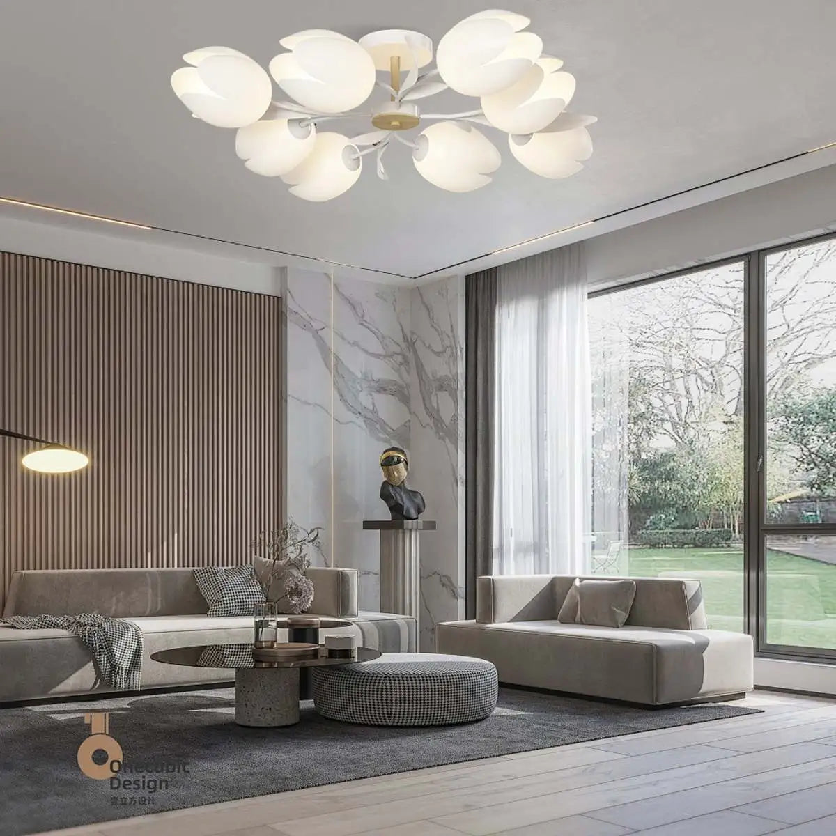 flairel Magnolia Bud Living Room Chandelier