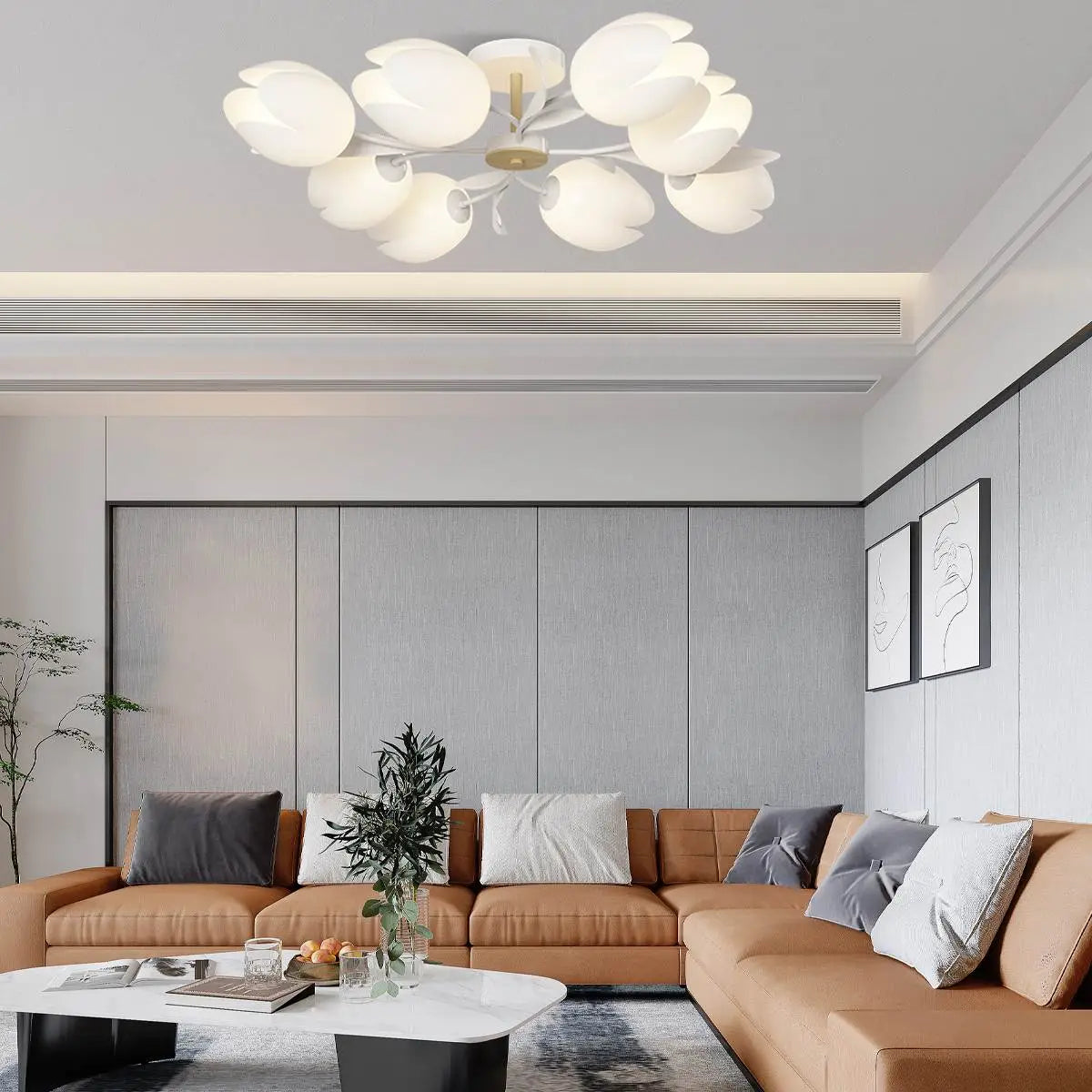 flairel Magnolia Bud Living Room Chandelier