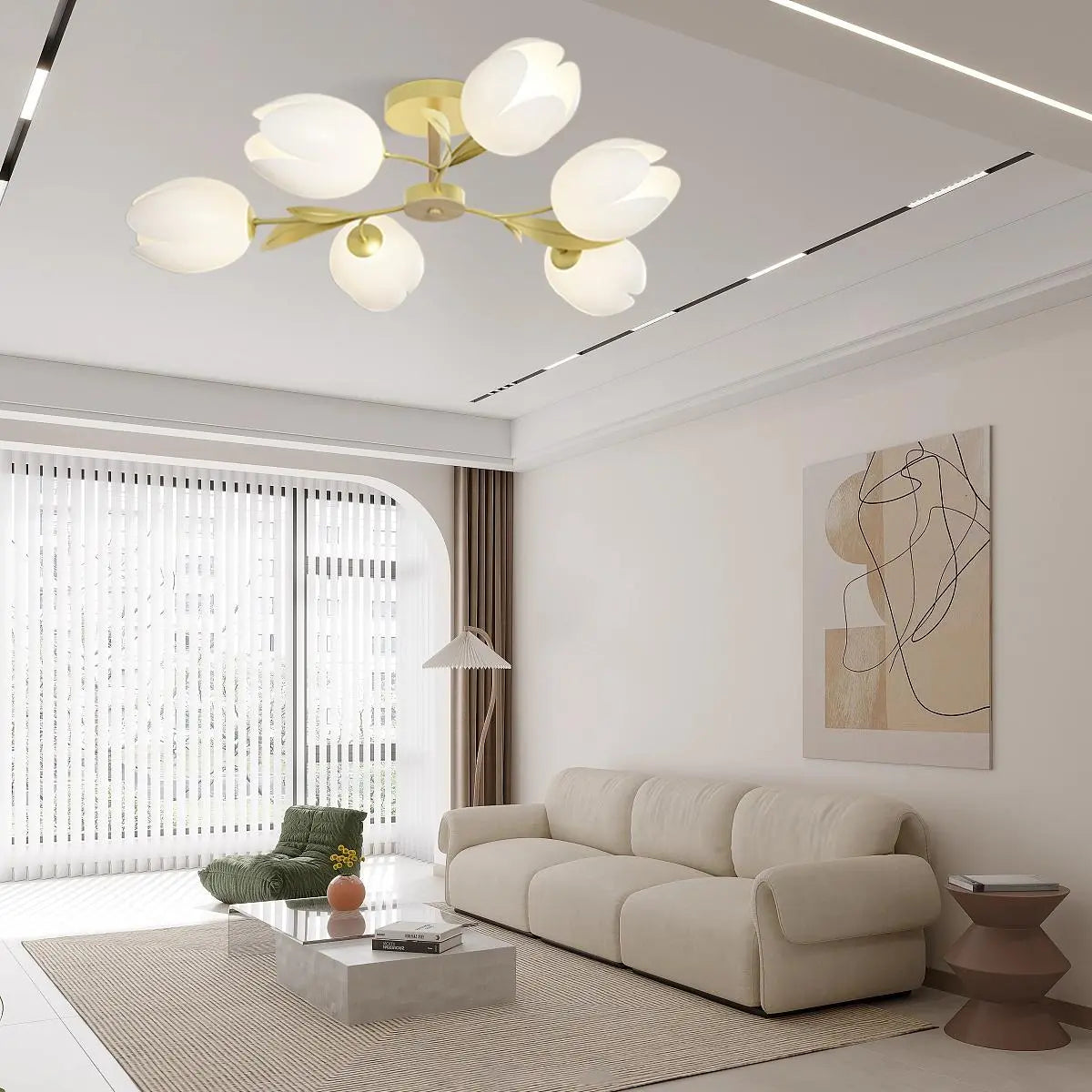flairel Magnolia Bud Living Room Chandelier