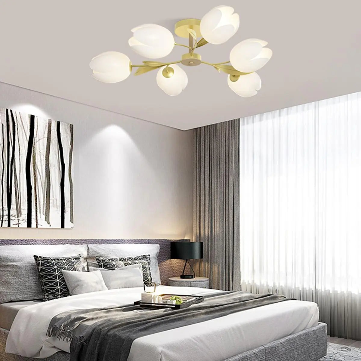 flairel Magnolia Bud Living Room Chandelier