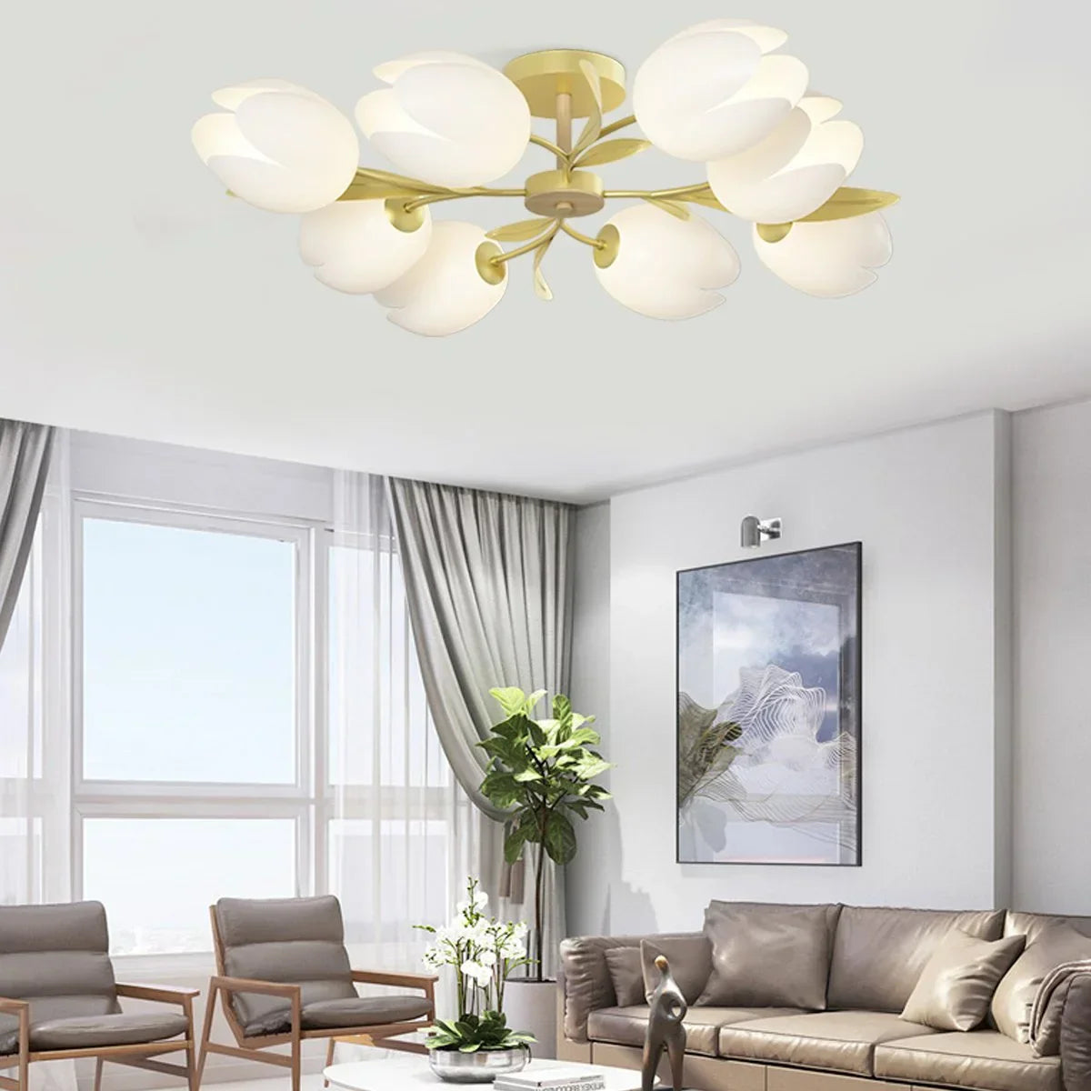 flairel Magnolia Bud Living Room Chandelier