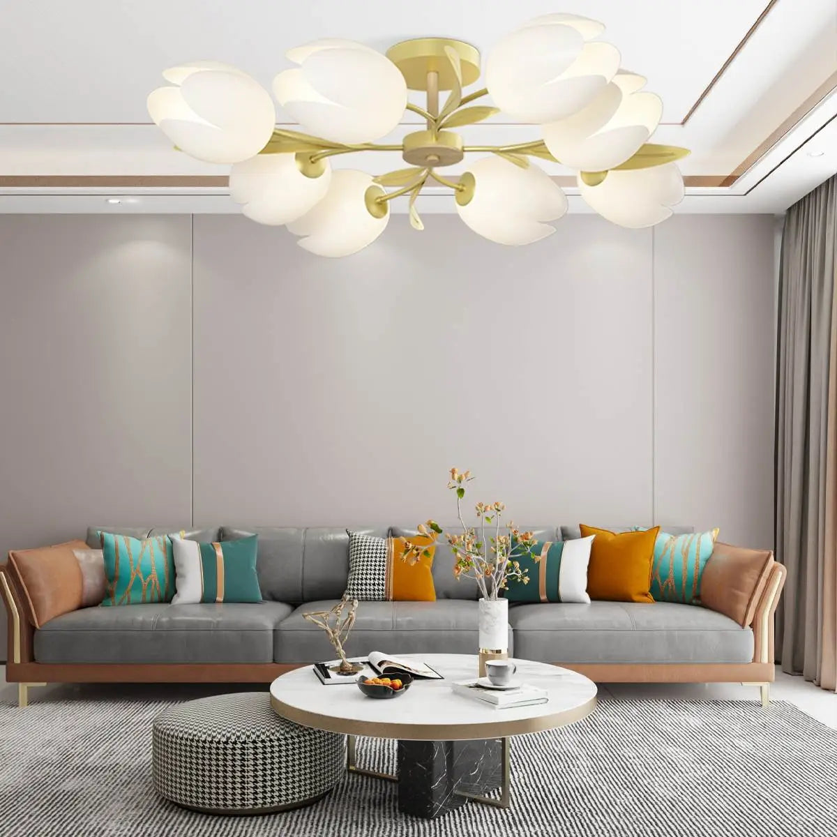 flairel Magnolia Bud Living Room Chandelier