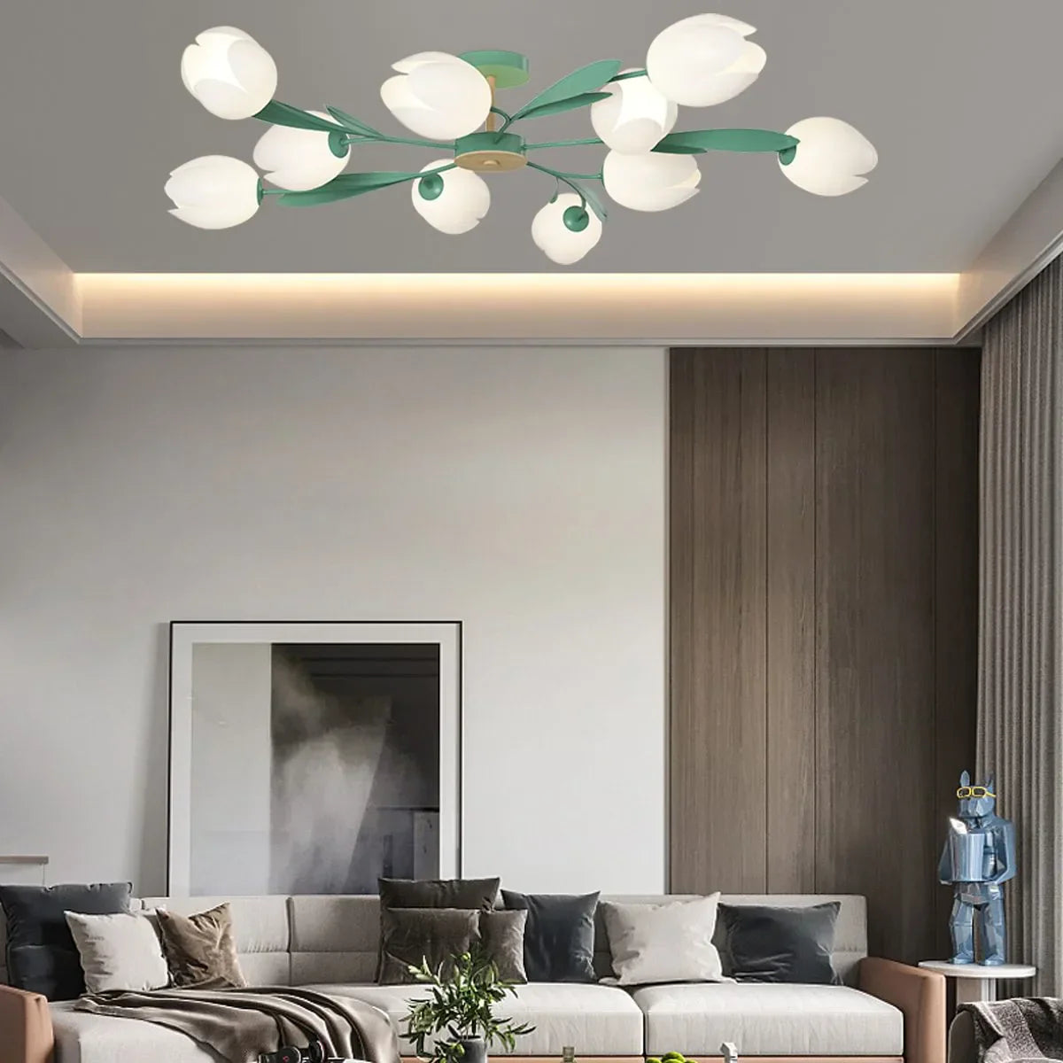 flairel Magnolia Bud Living Room Chandelier
