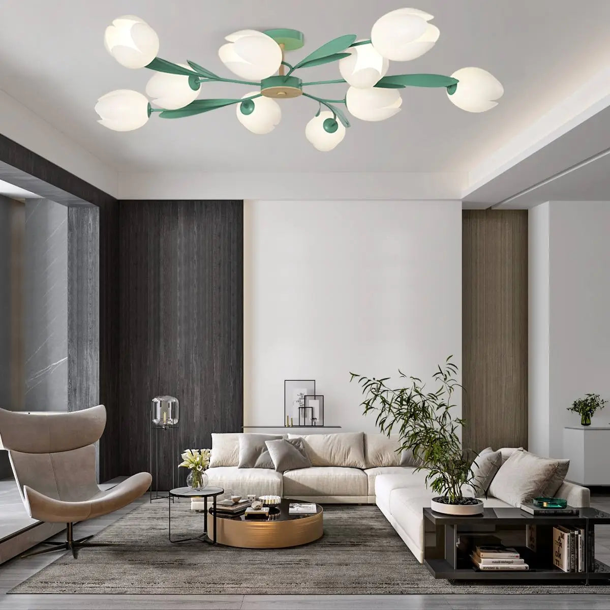 flairel Magnolia Bud Living Room Chandelier