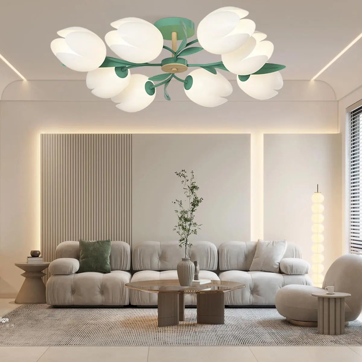 flairel Magnolia Bud Living Room Chandelier