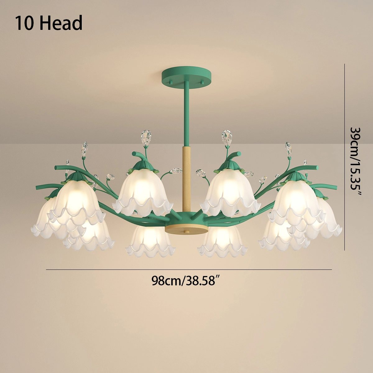 flairel Creative Lily of the Valley Flower Chandelier