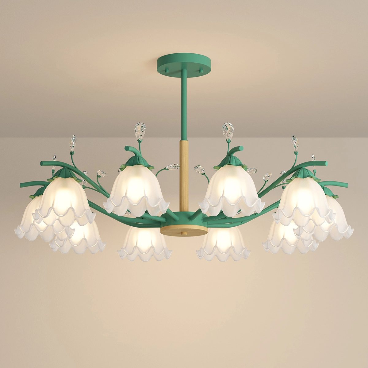 flairel Creative Lily of the Valley Flower Chandelier