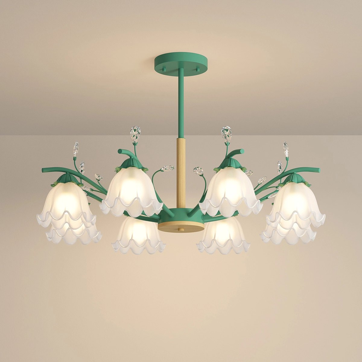 flairel Creative Lily of the Valley Flower Chandelier