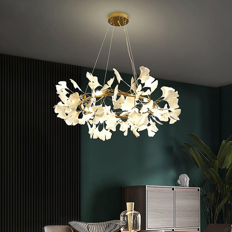 flairel Ginkgo Chandelier-C Hanging Light Fixtures