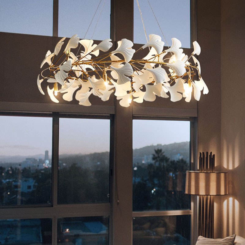 flairel Ginkgo Chandelier-C Hanging Light Fixtures