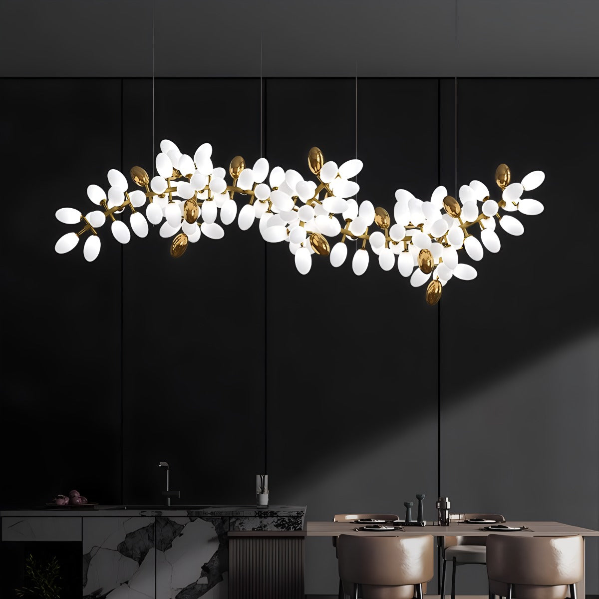 flairel Nordic Grape Shape Chandelier