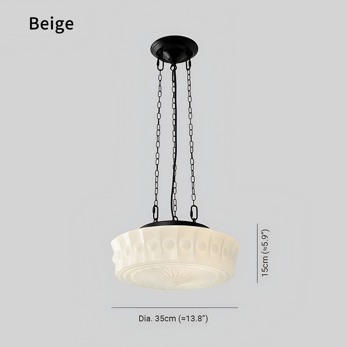 flairel Hailie Vintage French Dome Pendant Light for Living Room