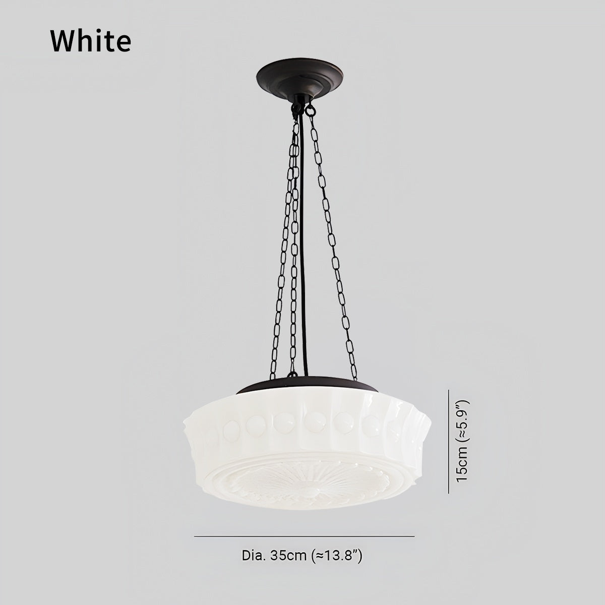 flairel Hailie Vintage French Dome Pendant Light for Living Room